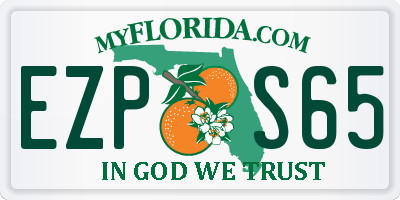 FL license plate EZPS65