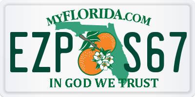 FL license plate EZPS67
