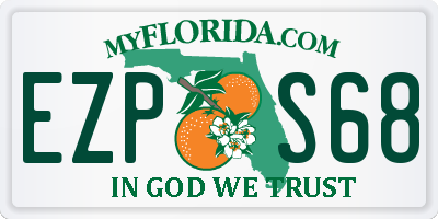 FL license plate EZPS68