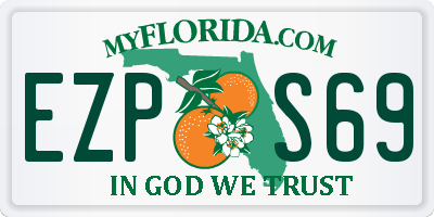 FL license plate EZPS69