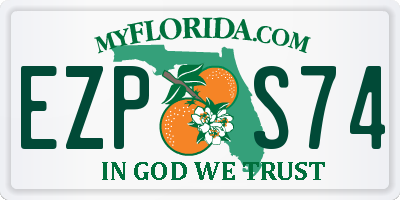 FL license plate EZPS74
