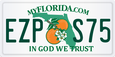 FL license plate EZPS75
