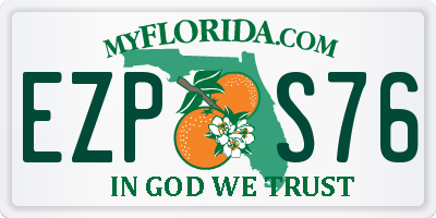 FL license plate EZPS76