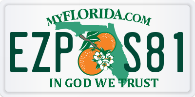 FL license plate EZPS81