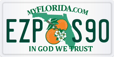 FL license plate EZPS90
