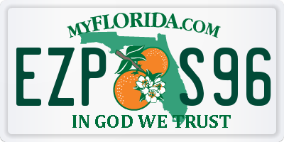FL license plate EZPS96