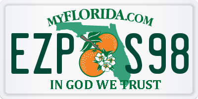 FL license plate EZPS98