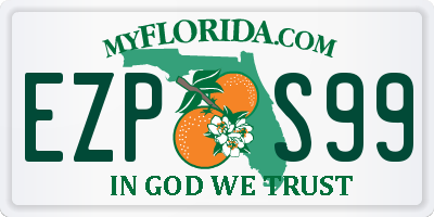 FL license plate EZPS99