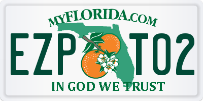 FL license plate EZPT02
