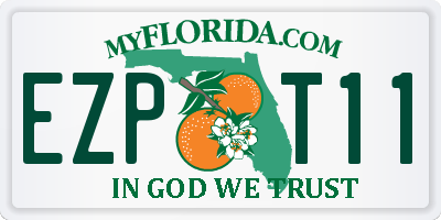 FL license plate EZPT11