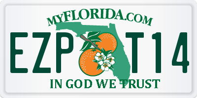 FL license plate EZPT14