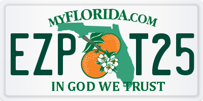 FL license plate EZPT25