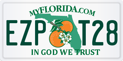 FL license plate EZPT28