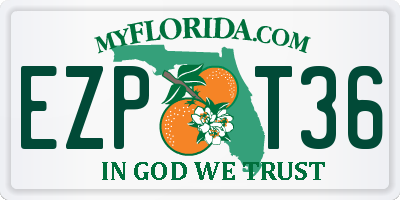 FL license plate EZPT36