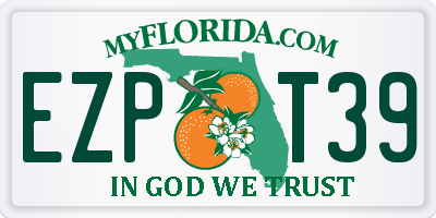 FL license plate EZPT39