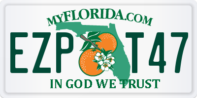 FL license plate EZPT47
