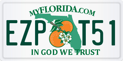 FL license plate EZPT51