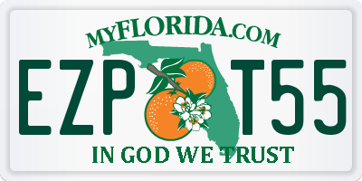 FL license plate EZPT55