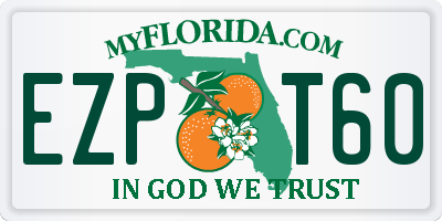 FL license plate EZPT60