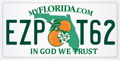 FL license plate EZPT62