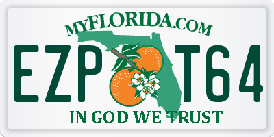 FL license plate EZPT64