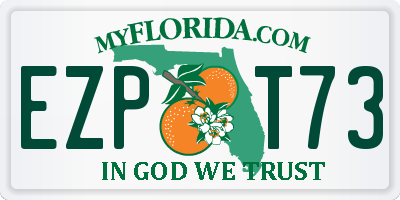 FL license plate EZPT73