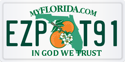 FL license plate EZPT91