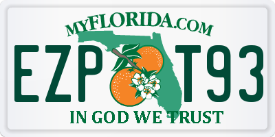 FL license plate EZPT93