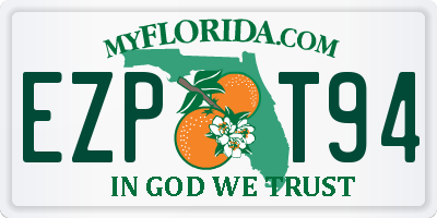 FL license plate EZPT94