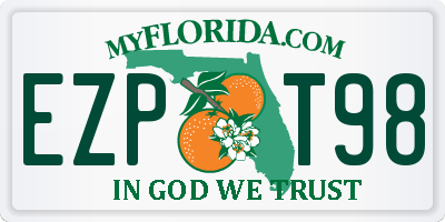 FL license plate EZPT98