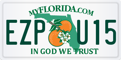 FL license plate EZPU15