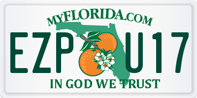 FL license plate EZPU17