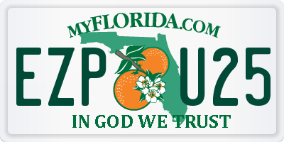 FL license plate EZPU25