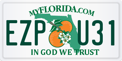 FL license plate EZPU31