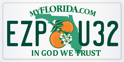 FL license plate EZPU32