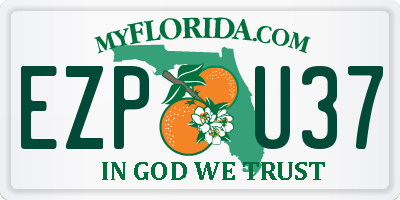 FL license plate EZPU37