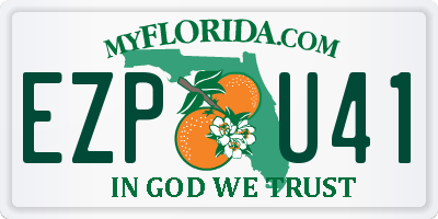 FL license plate EZPU41