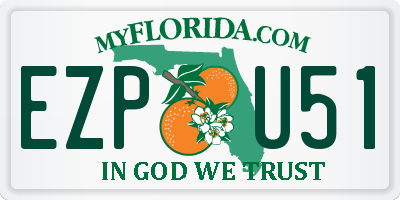 FL license plate EZPU51