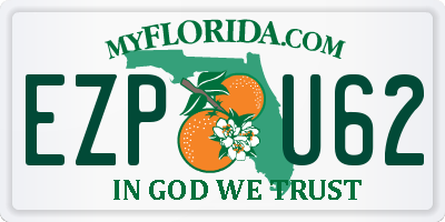 FL license plate EZPU62