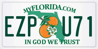 FL license plate EZPU71