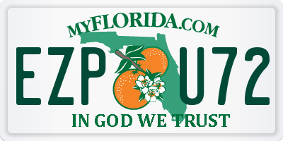FL license plate EZPU72