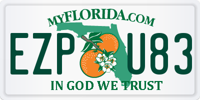 FL license plate EZPU83