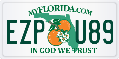 FL license plate EZPU89