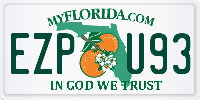 FL license plate EZPU93