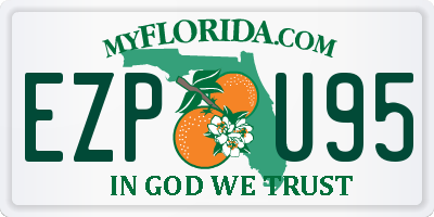 FL license plate EZPU95