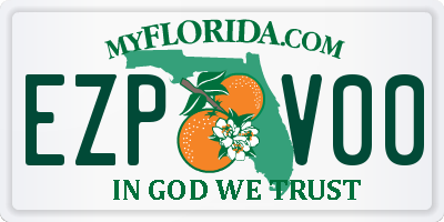 FL license plate EZPV00