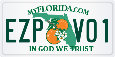FL license plate EZPV01