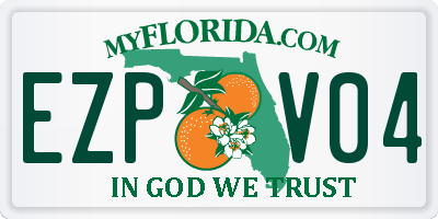 FL license plate EZPV04