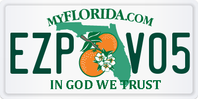 FL license plate EZPV05