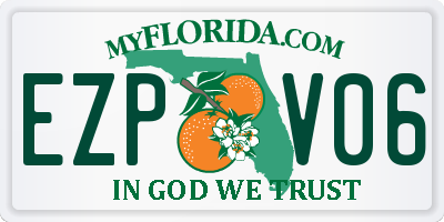 FL license plate EZPV06